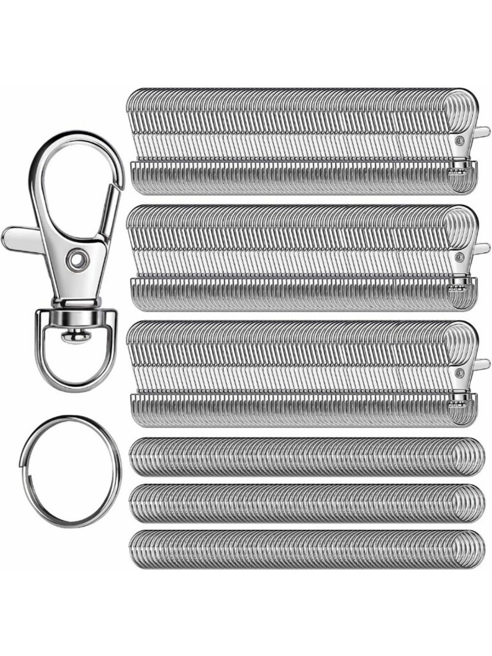 480PCS Lobster Claw Clasps & Key Rings Kit for Keychains, Crafts, Jewelry Making